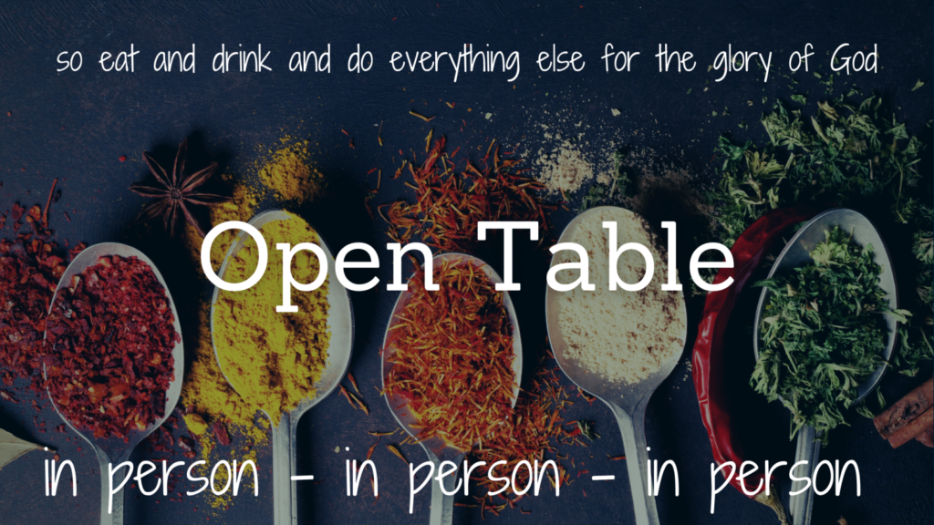OPEN TABLE for Youth Covenant Presbyterian Church, Staunton, Virginia